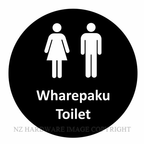 NZH BILINGUAL SIGN SNBLA20 TOILET - WHAREPAKU