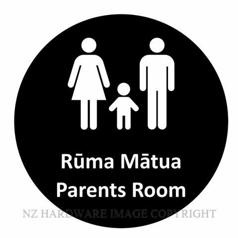NZH BILINGUAL SIGN SNBLA22A PARENTS ROOM - RUMA MATUA