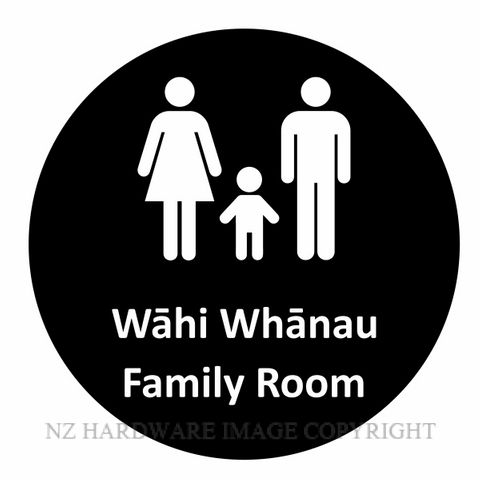 NZH BILINGUAL SIGN SNBLA22B FAMILY ROOM - WAHI WHANAU