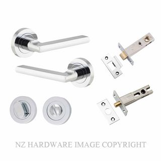 IVER 9214KPRIV60 BALTIMORE PRIVACY LATCH KITSET ROUND ROSE CHROME PLATE