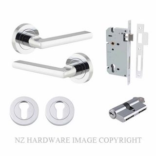 IVER 9214KENTR60KK BALTIMORE KEY-KEY ENTRANCE LOCK KITSET ROUND ROSE CHROME PLATE