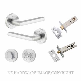 IVER 9215KPRIV60 BALTIMORE PRIVACY LATCH KITSET ROUND ROSE BRUSHED CHROME