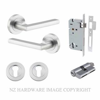 IVER 9215KENTR60KK BALTIMORE KEY-KEY ENTRANCE LOCK KITSET ROUND ROSE BRUSHED CHROME