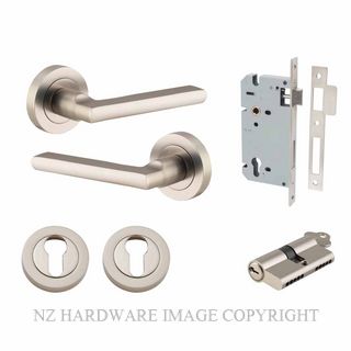IVER 9219KENTR60KK BALTIMORE KEY-KEY ENTRANCE LOCK KITSET ROUND ROSE SATIN NICKEL