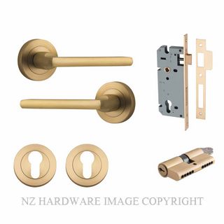 IVER 9365KENTR60KK BALTIMORE KEY-KEY ENTRANCE LOCK KITSET ROUND ROSE BRUSHED BRASS