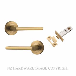 IVER 9365KPASS60 BALTIMORE PASSAGE LATCH KITSET ROUND ROSE BRUSHED BRASS