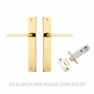 IVER 10202KPASS60 BALTIMORE PASSAGE LATCH KITSET RECTANGULAR PLATE POLISHED BRASS