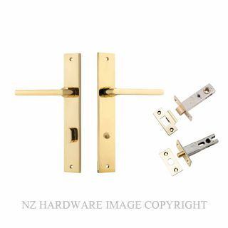 IVER 10202KPRIV60 BALTIMORE PRIVACY LATCH KITSET RECTANGULAR PLATE POLISHED BRASS