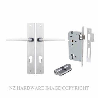 IVER 12202KENTR60KK BALTIMORE KEY-KEY ENTRANCE LOCK KITSET RECTANGULAR PLATE BRUSHED CHROME