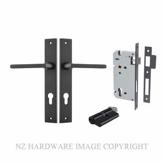 IVER 12702KENTR60KK BALTIMORE KEY-KEY ENTRANCE LOCK KITSET RECTANGULAR PLATE MATT BLACK