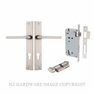 IVER 14702KENTR60KT BALTIMORE KEY-TURN ENTRANCE LOCK KITSET RECTANGULAR PLATE SATIN NICKEL