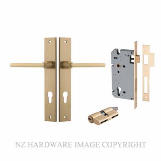IVER 15702KENTR60KK BALTIMORE KEY-KEY ENTRANCE LOCK KITSET RECTANGULAR PLATE BRUSHED BRASS