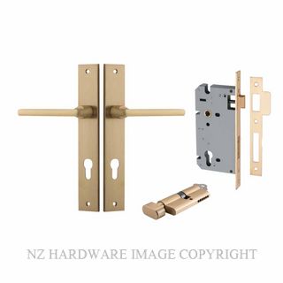IVER 15702KENTR60KT BALTIMORE KEY-TURN ENTRANCE LOCK KITSET RECTANGULAR PLATE BRUSHED BRASS