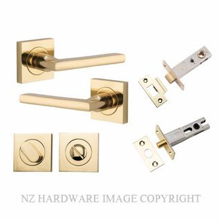 IVER 0270KPRIV60 BALTIMORE PRIVACY LATCH KITSET SQUARE ROSE POLISHED BRASS