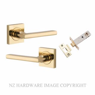 IVER 0270KPASS60 BALTIMORE PASSAGE LATCH KITSET SQUARE ROSE POLISHED BRASS