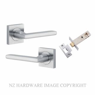 IVER 0275KPASS60 BALTIMORE PASSAGE LATCH KITSET SQUARE ROSE BRUSHED CHROME