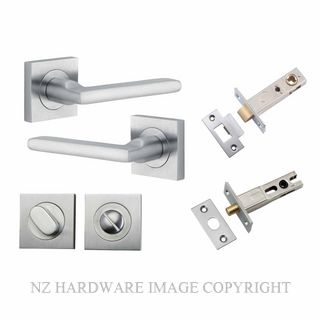 IVER 0275KPRIV60 BALTIMORE PRIVACY LATCH KITSET SQUARE ROSE BRUSHED CHROME