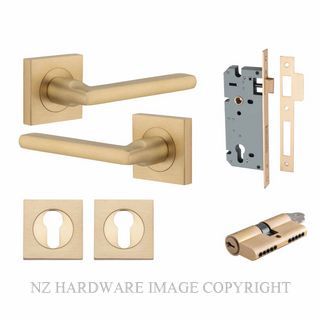 IVER 0458KENTR60KK BALTIMORE KEY-KEY ENTRANCE LOCK KITSET SQUARE ROSE BRUSHED BRASS