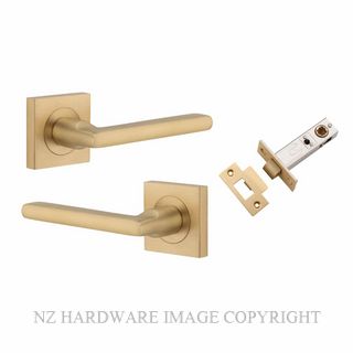 IVER 0458KPASS60 BALTIMORE PASSAGE LATCH KITSET SQUARE ROSE BRUSHED BRASS