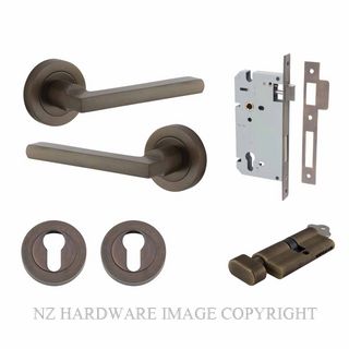 IVER 9211KENTR60KT BALTIMORE KEY-TURN ENTRANCE LOCK KITSET ROUND ROSE SIGNATURE BRASS