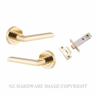 IVER 9210KPASS60 BALTIMORE PASSAGE LATCH KITSET ROUND ROSE POLISHED BRASS