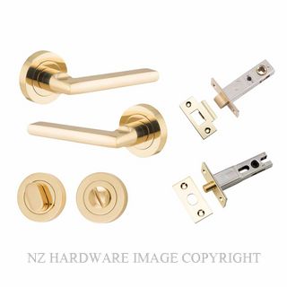 IVER 9210KPRIV60 BALTIMORE PRIVACY LATCH KITSET ROUND ROSE POLISHED BRASS