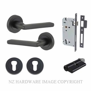 IVER 9213KENTR60KK BALTIMORE KEY-KEY ENTRANCE LOCK KITSET ROUND ROSE MATT BLACK