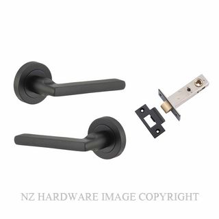IVER 9213KPASS60 BALTIMORE PASSAGE LATCH KITSET ROUND ROSE MATT BLACK
