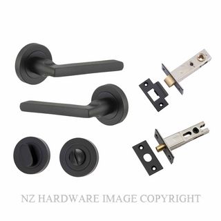 IVER 9213KPRIV60 BALTIMORE PRIVACY LATCH KITSET ROUND ROSE MATT BLACK