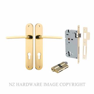 IVER 10226KENTR60KK BALTIMORE KEY-KEY ENTRANCE LOCK KITSET OVAL PLATE POLISHED BRASS