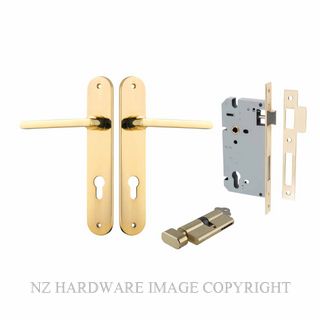 IVER 10226KENTR60KT BALTIMORE KEY-TURN ENTRANCE LOCK KITSET OVAL PLATE POLISHED BRASS