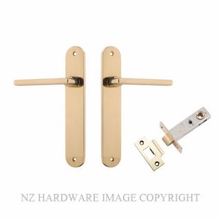 IVER 10226KPASS60 BALTIMORE PASSAGE LATCH KITSET OVAL PLATE POLISHED BRASS