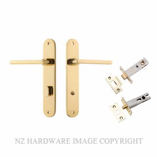 IVER 10226KPRIV60 BALTIMORE PRIVACY LATCH KITSET OVAL PLATE POLISHED BRASS