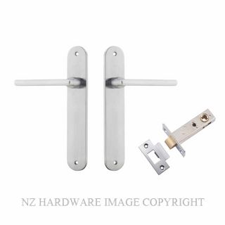 IVER 12226KPASS60 BALTIMORE PASSAGE LATCH KITSET OVAL PLATE BRUSHED CHROME