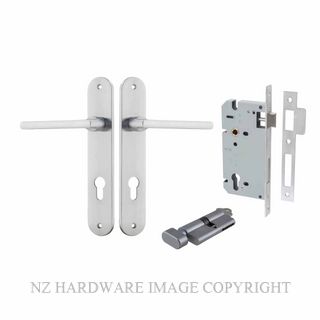 IVER 12226KENTR60KT BALTIMORE KEY-TURN ENTRANCE LOCK KITSET OVAL PLATE BRUSHED CHROME