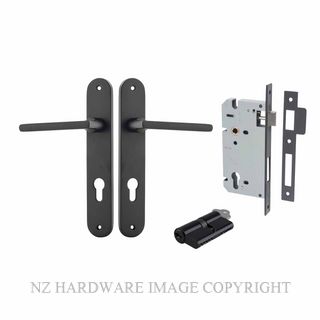 IVER 12726KENTR60KK BALTIMORE KEY-KEY ENTRANCE LOCK KITSET OVAL PLATE MATT BLACK
