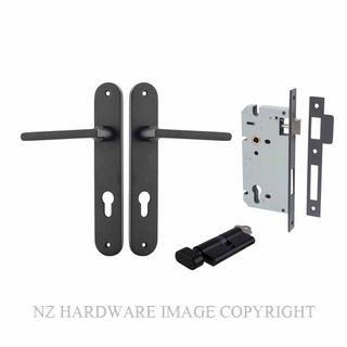 IVER 12726KENTR60KT BALTIMORE KEY-TURN ENTRANCE LOCK KITSET OVAL PLATE MATT BLACK