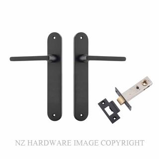 IVER 12726KPASS60 BALTIMORE PASSAGE LATCH KITSET OVAL PLATE MATT BLACK