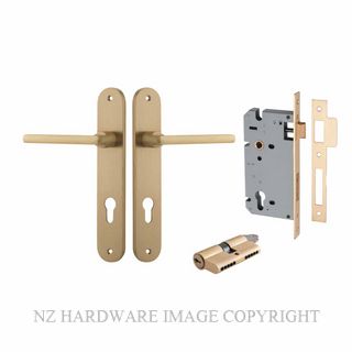 IVER 15226KENTR60KK BALTIMORE KEY-KEY ENTRANCE LOCK KITSET OVAL PLATE BRUSHED BRASS