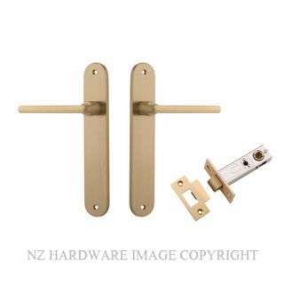 IVER 15226KPASS60 BALTIMORE PASSAGE LATCH KITSET OVAL PLATE BRUSHED BRASS