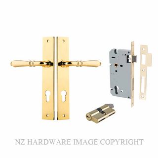 IVER 10200KENTR60KK SARLAT KEY-KEY ENTRANCE LOCK KITSET RECTANGULAR PLATE POLISHED BRASS