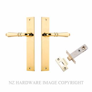 IVER 10200KPASS60 SARLAT PASSAGE LATCH KITSET RECTANGULAR PLATE POLISHED BRASS