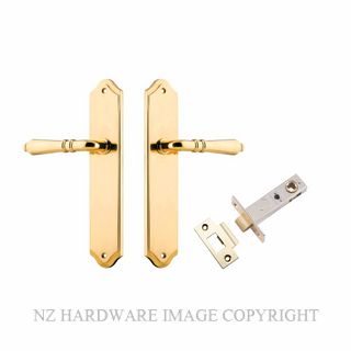 IVER 10212KPASS60 SARLAT PASSAGE LATCH KITSET SHOULDERED PLATE POLISHED BRASS
