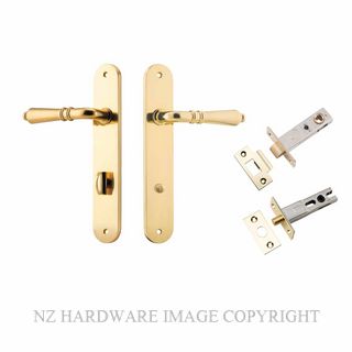 IVER 10224KPRIV60 SARLAT PRIVACY LATCH KITSET OVAL PLATE POLISHED BRASS