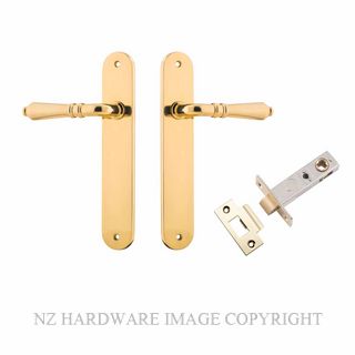 IVER 10224KPASS60 SARLAT PASSAGE LATCH KITSET OVAL PLATE POLISHED BRASS