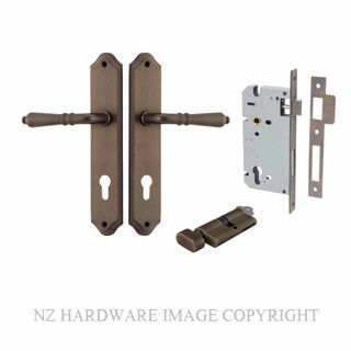 IVER 10712KENTR60KT SARLAT KEY-TURN ENTRANCE LOCK KITSET SHOULDERED PLATE SIGNATURE BRASS