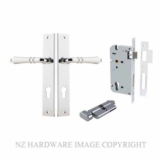 IVER 11700KENTR60KT SARLAT KEY-TURN ENTRANCE LOCK KITSET RECTANGULAR PLATE CHROME PLATE