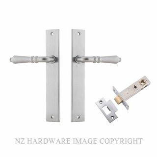 IVER 12200KPASS60 SARLAT PASSAGE LATCH KITSET RECTANGULAR PLATE BRUSHED CHROME