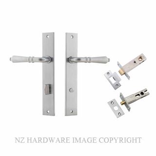 IVER 12200KPRIV60 SARLAT PRIVACY LATCH KITSET RECTANGULAR PLATE BRUSHED CHROME