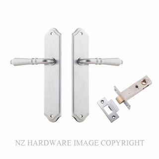 IVER 12212KPASS60 SARLAT PASSAGE LATCH KITSET SHOULDERED PLATE BRUSHED CHROME